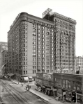 Chicago circa 1895-1900. Great Northern Hotel and office building. Along with perhaps the earliest appearance on these pages of Coca-Cola signage